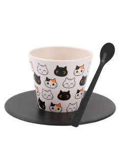 Set Tazzina, Cucchiaino e Piattino in RPET CAT