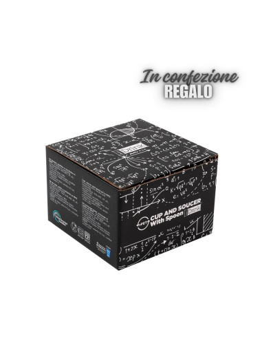 Set Tazzina, Cucchiaino e Piattino in RPET MATH