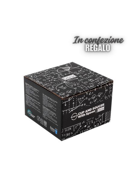 Set Tazzina, Cucchiaino e Piattino in RPET MATH