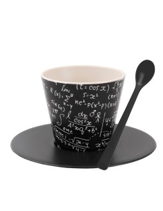 Set Tazzina, Cucchiaino e Piattino in RPET MATH