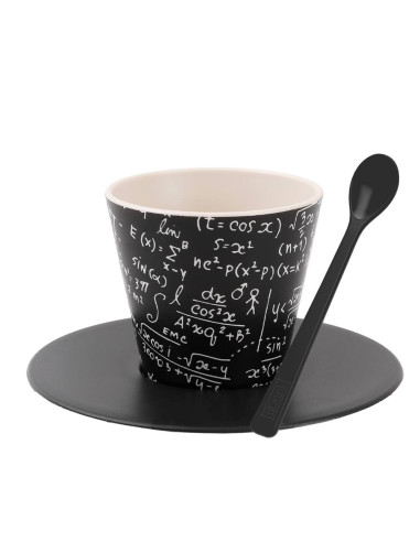 Set Tazzina, Cucchiaino e Piattino in RPET MATH