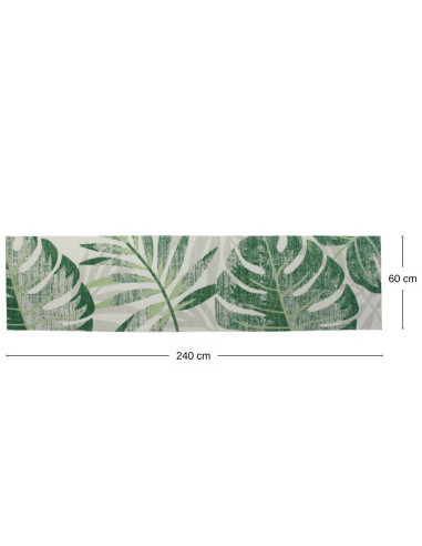 Tappeto foglie poliestere 60x240cm h.0,5cm 300...