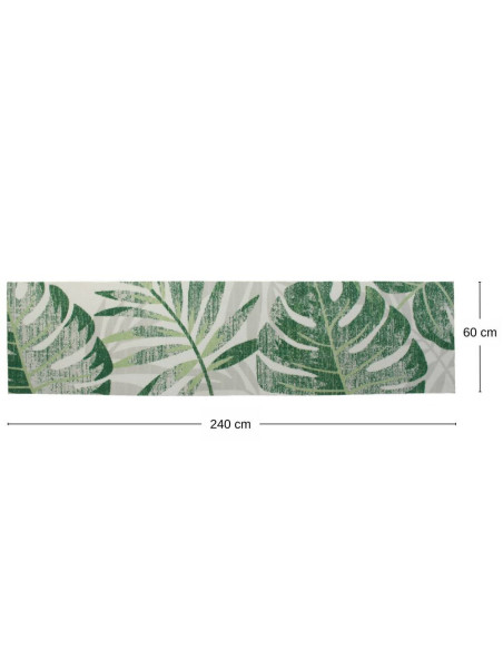 Tappeto foglie poliestere 60x240cm h.0,5cm 300 gsm, corridoio