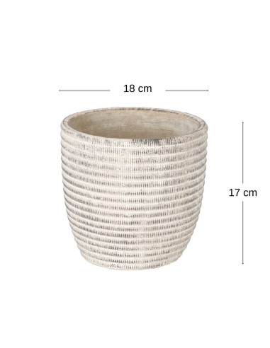 Vaso in cemento diam.18cm h.17cm