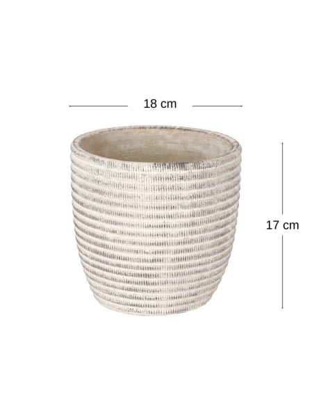 Vaso in cemento diam.18cm h.17cm