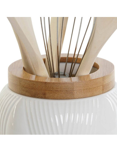 Porta utensili porcellana set 6pz 10,5x10,5cm...