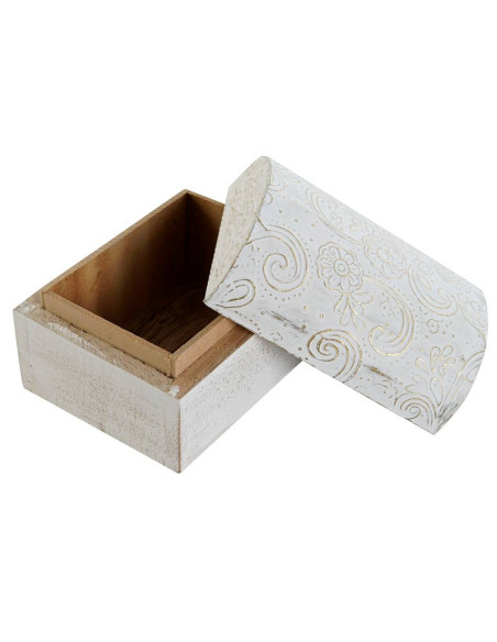Set Scatole in legno rettangolare bombate -mango- 10,5x8cm h.8cm