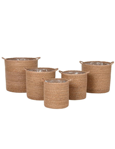 Cesta in fibra naturale rivestimento plastica...