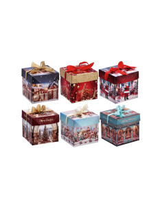 Scatola regalo natalizia componibile N. 11x11cm h.11cm