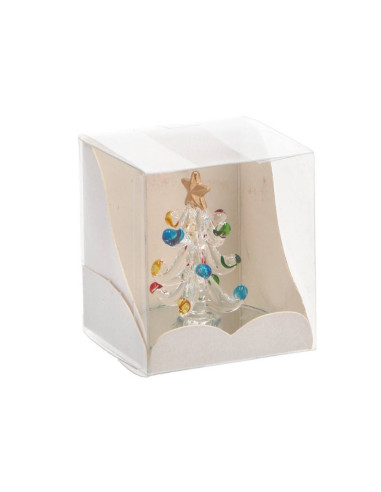Albero di natale in vetro base specchio...
