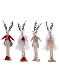 Renna decorativa di Natale 16x9cm h.59cm