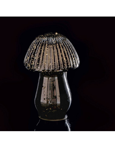 Fungo in vetro 10 led diam.12cm h.19cm