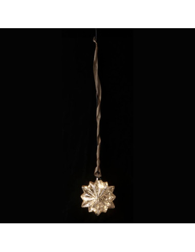 Stella Natalizia in vetro con 15 led 19x9cm...