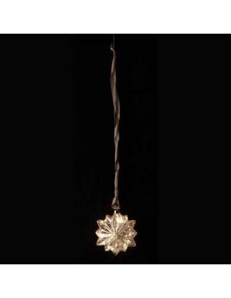 Stella Natalizia in vetro con 15 led 19x9cm h.101cm