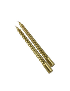 Set 2 Candele Spirale ORO metalliz. 30cm