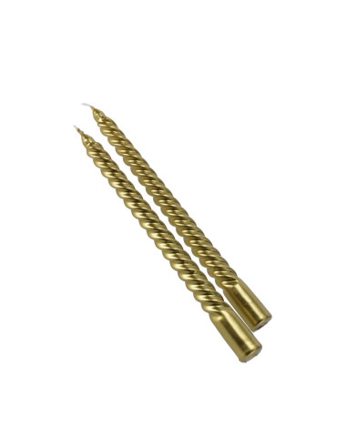 Set 2 Candele Spirale ORO metalliz. 30cm