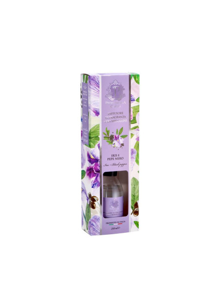 Diffusore di fragranza IRIS e PEPE NERO con midollini 250ml
