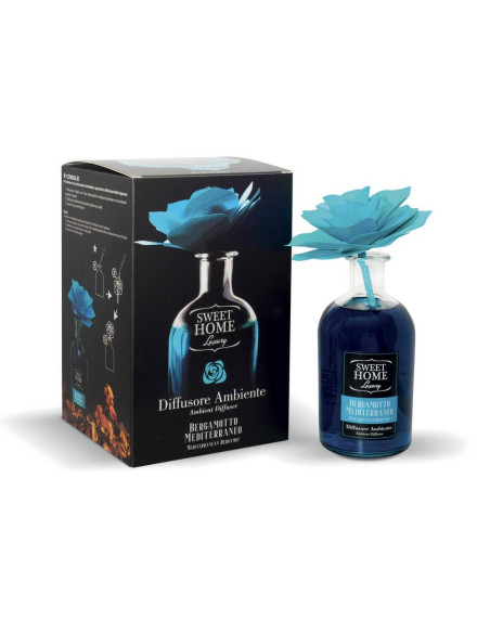Bergamotto mediterraneo - sweet home luxury prof. Ambiente 250 ml. con rosa blu