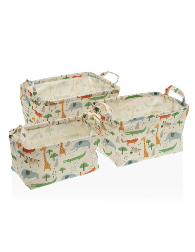 Set 3 ceste rettangolari safari