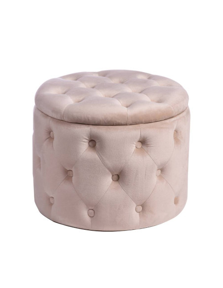 Pouf velluto OULAD con contenitore crema diam.50cm h.40cm