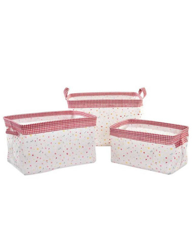 Cesta VICHY rettangolare in cotone