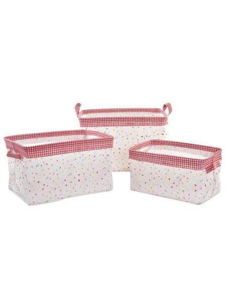 Cesta VICHY rettangolare in cotone