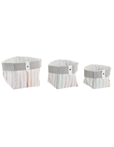 Set 3 ceste MURRYS quadrate in cotone 14x14cm...