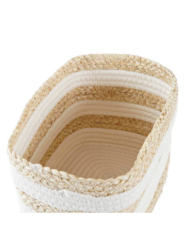 Cesta fibra Blanco 28x20cm h.18cm