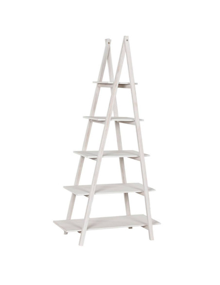 Mensoliera mdf pino bianco decapato 80x34cm h.157cm