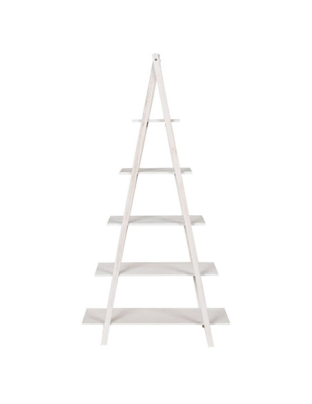 Mensoliera mdf pino bianco decapato 80x34cm h.157cm