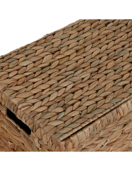 Set 2 scatole in giacinto d'acqua metallo 52x34cm h.33cm