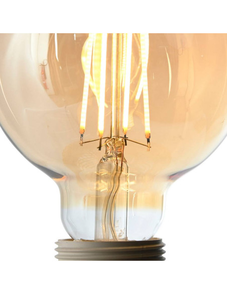 Lampadina led in vetro fume' 650 lumen diam.9,5cm h.14 cm