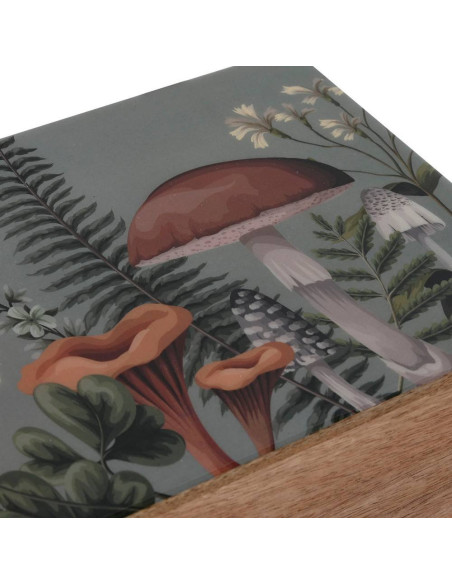 Set 2 scatole funghi laccati blu 25,5x18cm h.8 cm