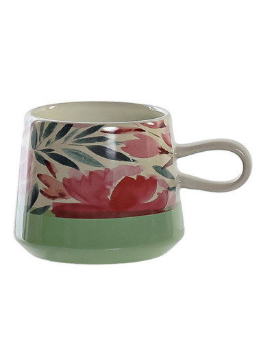 Tazza in gres FIORI 13x9,5cm h..8cm 360ml