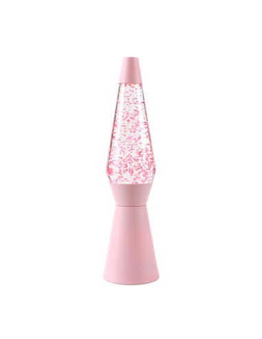 Lampada Lava Glitter Spaceship rosa pastello