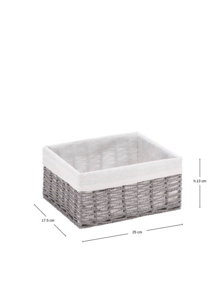 Cestino rettangolare in carta intrecciata h.11-13-15cm