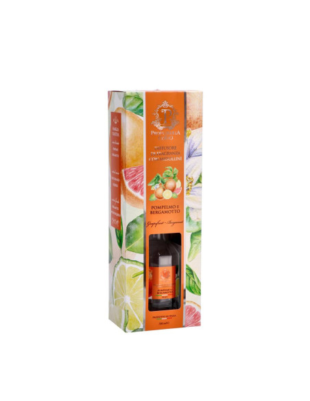Diffusore di fragranza POMPELMO e BERGAMOTTO con midollini 700ml