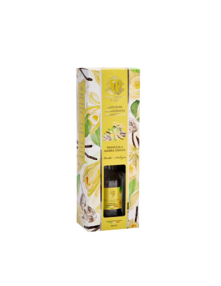 Diffusore di fragranza VANIGLIA e AMBRA GRIGIA con midollini 700ml