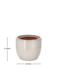 Cachepot ceramica CREMA diam.22-30-38cm 2