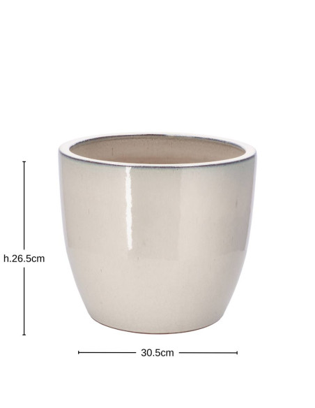 Cachepot ceramica CREMA diam.22-30-38cm