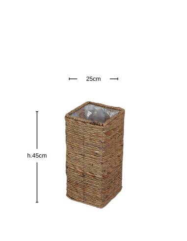 Fioriera in fibra naturale QUADRATA h.40-45-50cm