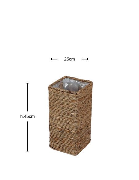 Fioriera in fibra naturale QUADRATA h.40-45-50cm