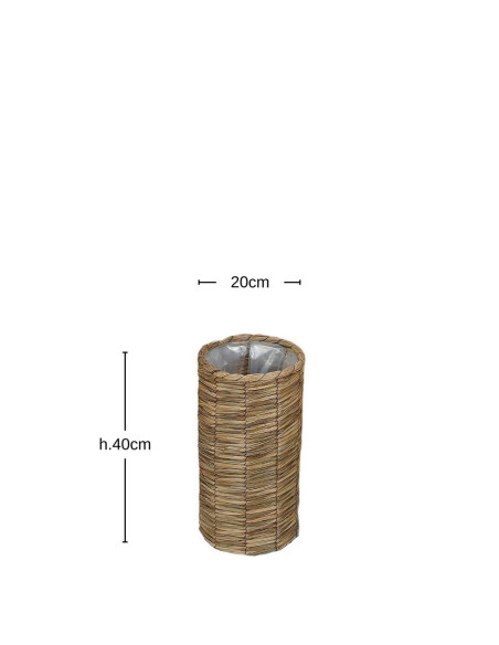 Fioriera in fibra naturale Tonda h.40-45-50cm