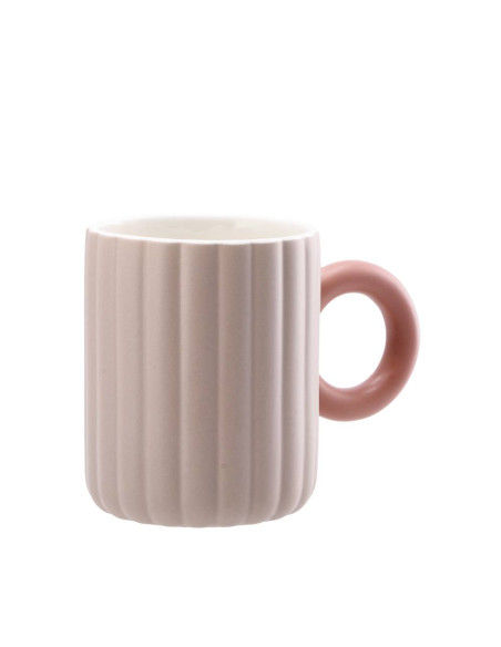 Tazza mug pastello righe diam.8,5cm h.10,5cm