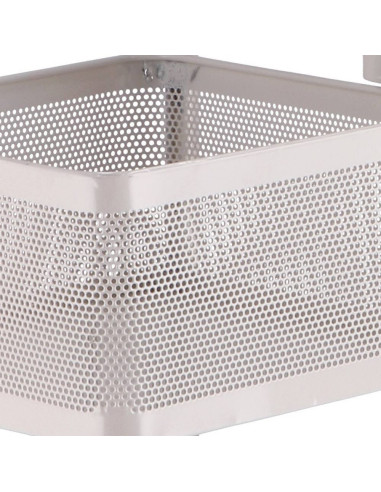 Carrello bianco con 4 ceste ferro 27x27cm h.77cm