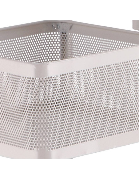 Carrello bianco con 4 ceste ferro 27x27cm h.77cm
