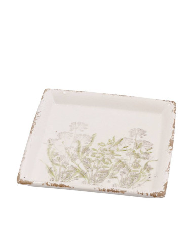 Piatto quadrato SALAS ceramica 22x22cm h.2,5cm