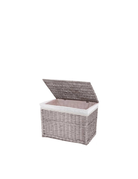 Cesto portabiancheria rettangolari salice LURER grigio