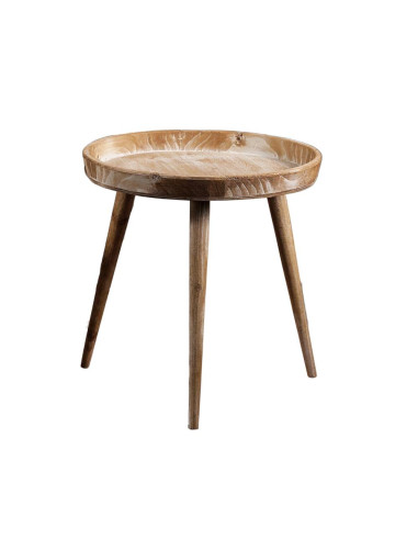 Tavolino rotondo in legno 3 zampe