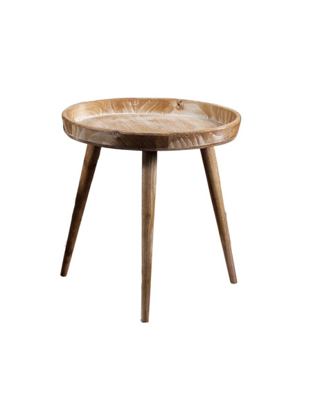 Tavolino rotondo in legno 3 zampe